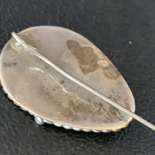 Old Pawn Navajo Hair Pin | Sterling Silver Blue Turquoise | 2.5" | Authentic Native American Handmade | 13729