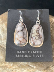 Native American Women's Wild Horse Earrings | Sterling Silver | Navajo Handmade | 14086