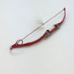 Native American Red Leather Bow Model Car Charm Dangle | Navajo Handmade | 6.5" | 8891