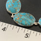 Navajo Blue Mojave Turquoise Pendant Necklace | Sterling Silver | 18" | Authentic Native American Handmade | 11635