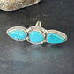 Navajo Blue Kingman Turquoise Multi-Stone Ring | Authentic Native American Sterling Silver | Sz 11 | 14497