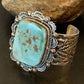 Native American Men's Navajo Royston Turquoise Cuff Bracelet | Sterling Silver | 1414
