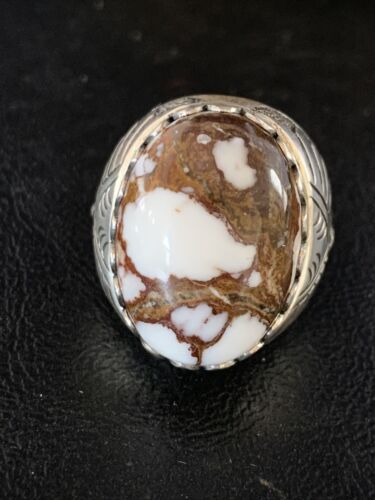 Southwestern Men's Wild Horse Turquoise Ring | Sterling Silver | Sz 8.5 | 13776