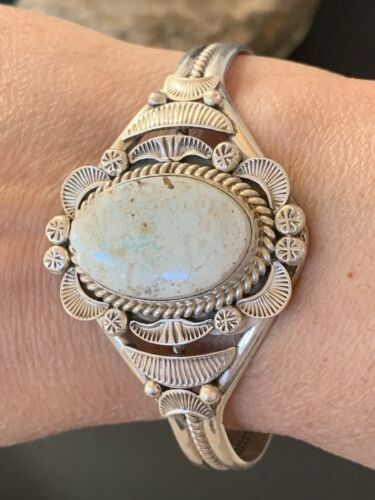 High-Grade Dry Creek Turquoise Cuff Bracelet | Navajo Sterling Silver | Authentic Native American Jewelry | 2084
