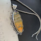 Navajo Pearl Bumblebee Jasper Pendant Necklace | Sterling Silver | Authentic Native American Handmade | 02241