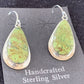 Native American Women's Navajo Green Gaspeite Earrings | Sterling Silver | 396