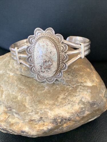 High Grade Dry Creek Turquoise Cuff Bracelet | Navajo Sterling Silver | Authentic Native American Handmade | 11704 - Masha USA