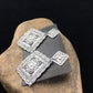 Handmade Sterling Silver Stamped Earrings | Navajo | Authentic Native American Jewelry | 2.75" | 01725