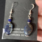Navajo Lapis Lazuli Bead Dangle Earrings | Sterling Silver | 1" | Authentic Native American Handmade | 13329