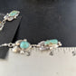 Navajo Blue #8 Turquoise Dangle Earrings | Sterling Silver | Authentic Native American Handmade | 14342