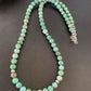 Navajo Royston Green Turquoise Necklace | Sterling Silver | Authentic Native American Handmade | 18" | 02213