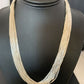 Navajo Liquid Silver Heishi Necklace | 40 Strands | Sterling Silver Tubes | 19" | 02214