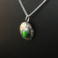Navajo Green Turquoise Pendant Necklace | Sterling Silver | Native American Handmade | 19" | 8956