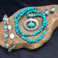 Native American Turquoise Nugget Necklace, Earrings & Bracelet Set | Sterling Silver | Handmade Navajo Jewelry | 3145