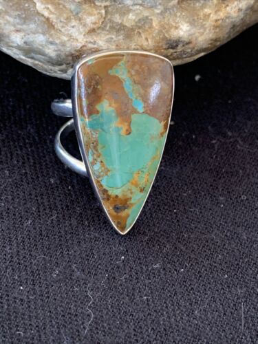 Native American Women's Navajo Arizona Turquoise Ring | Sterling Silver | Sz 9 | 00725 - Masha USA