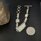 Navajo White Opal Inlay Link Bracelet | Sterling Silver | 8" | Authentic Native American Handmade | 14259