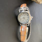 Authentic Navajo Orange Spiny Oyster Inlay Watch Tips | Sterling Silver | Native American Jewelry | 1555