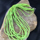 Navajo Green Gaspeite Heishi Necklace | 10 Strand | Sterling Silver | 17" | 10256