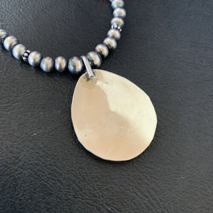 Bear Paw Red Coral Pendant for Men | Navajo Pearl Sterling Silver | Authentic Native American Handmade | 12589
