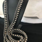 Navajo Pearls Sterling Silver Bead Necklace | 60" 3-Strand | Native American Handmade | 93960