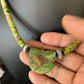 Navajo Green Gaspeite Turquoise Pendant | Sterling Silver | Authentic Native American Handmade | 13913