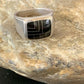 Native American Men's Navajo Black Onyx Inlay Ring | Sterling Silver | Sz 9 | 10738