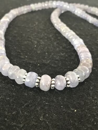 Southwestern | Purple Tanzanite | Bead Necklace | Sterling Silver | 20" | 305
