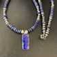 Native American Navajo Blue Lapis Pendant Necklace | Sterling Silver | 12248