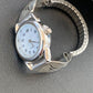 Women's Bear Paw Navajo Sterling Silver Watch Tips with Blue Turquoise Band | Authentic Native American Jewelry | 2095