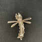 Zuni White Blue Opal Inlay Dragonfly Necklace Pin Pendant | Sterling Silver | 13683