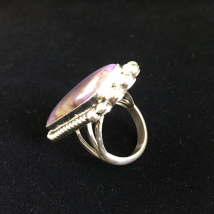 Native American Navajo Purple Charoite Ring | Sterling Silver | Sz 8.5 | 10105