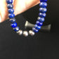 Native American Lapis Lazuli Strand Necklace | Sterling Silver | Men's 22" | 1739