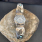 Women's Bear Paw Navajo Sterling Silver Watch Tips with Blue Turquoise Band | Authentic Native American Jewelry | 2095