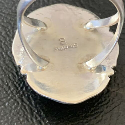 Navajo Blue Kingman Turquoise Ring | Sterling Silver | Sz 8 | Authentic Native American Handmade | 12213