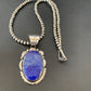 Native American Navajo Blue Lapis Pendant Necklace | Sterling Silver | Authentic Handmade | 11850