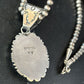 Navajo Golden Hills Turquoise Pendant Necklace | Sterling Silver | Authentic Native American Handmade | 14349