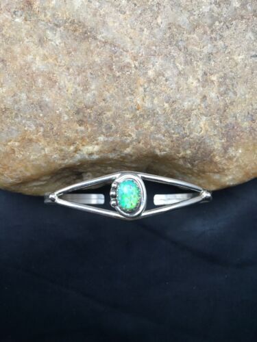 Southwestern Green Opal Children's Bracelet | Sterling Silver | Handmade | 4377