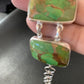 Navajo Green Mojave Turquoise Link Bracelet | Sterling Silver | 8" | Authentic Native American Handmade | 11646