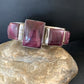 Navajo Purple Spiny Oyster Row Cuff Bracelet | Sterling Silver | Authentic Native American Handmade | 1407