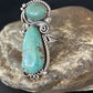 Navajo Green Turquoise Cluster Ring | Authentic Native American Sterling Silver | Multi-Stone | Sz 12 | 14696