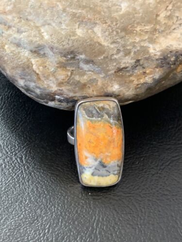 Southwestern Navajo Yellow Bumble Bee Jasper Ring | Sterling Silver | Sz 7 | 11551