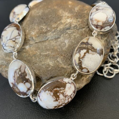 Navajo Wild Horse Turquoise Lariat Necklace Pendant | Sterling Silver | Authentic Native American Handmade | 10704 - Masha USA