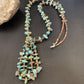 Santo Domingo | Shell Turquoise Bead Pendant Necklace | 26" | Authentic Native American Handmade | 12530