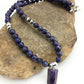 Navajo Charoite Pendant with Pearls | Sterling Silver Necklace | 21" | Authentic Native American Handmade | 4877