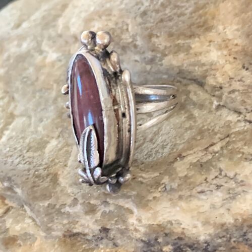 Navajo Purple Spiny Oyster Ring | Sterling Silver | Sz 6 | Authentic Native American Handmade | 10836