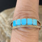 Navajo Blue Turquoise Inlay Band Ring | Sz 9.5 | Authentic Native American Handmade | 12395