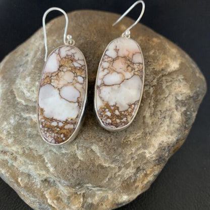 Southwestern Women's Navajo Wild Horse Earrings | Sterling Silver | Authentic Native American Handmade | 12031