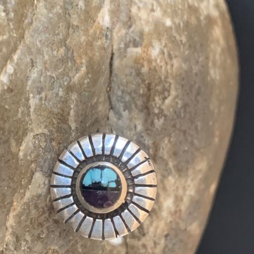 Native American Women's Navajo Blue Turquoise Sugilite Inlay Ring | Sz 5.5 | 11176