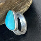 Navajo Blue Turquoise Ring | Sterling Silver | Sz 5 | Authentic Native American Handmade | 10363