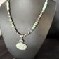 Navajo Sea Green Turquoise Multi-Stone Pendant Necklace | Authentic Native American Sterling Silver | 21" | 14477